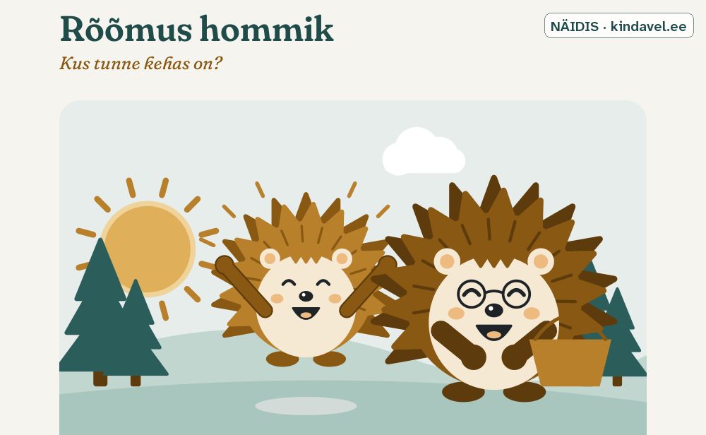 Väljalõige lehelt: Rõõmus hommik (lk 4)