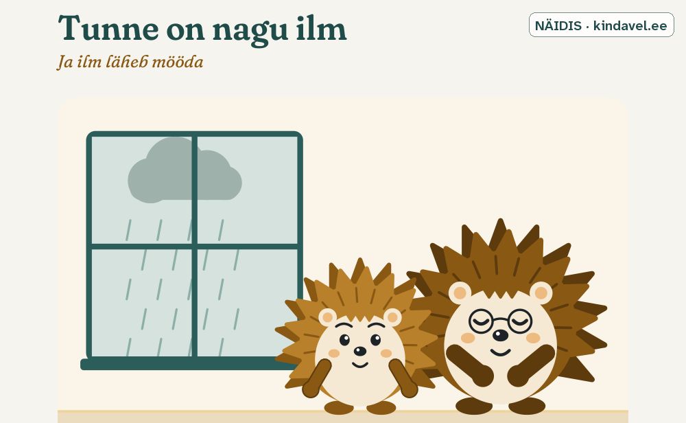 Väljalõige lehelt: Tunne on nagu ilm (lk 12)