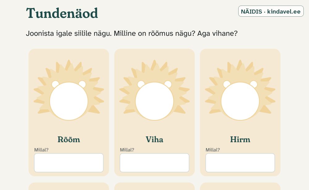 Väljalõige lehelt: Tundenäod (lk 20)