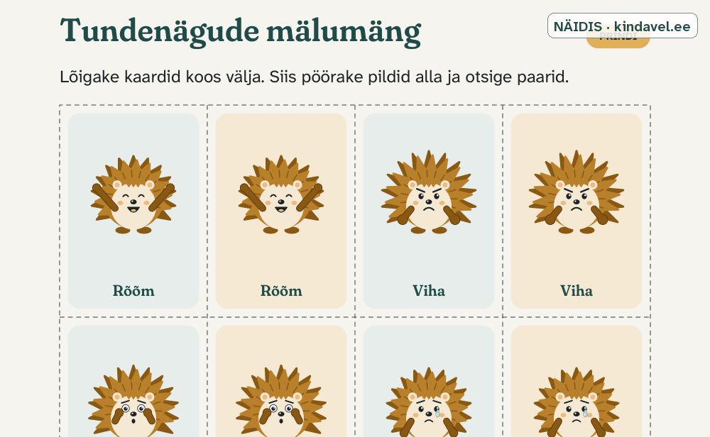 Väljalõige lehelt: Tundenägude mälumäng (lk 22)